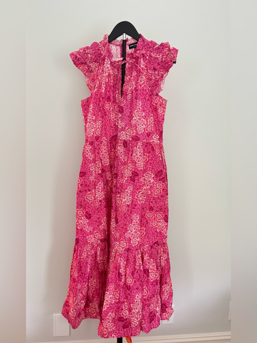 GENERATION LOVE Bright Pink Floral Midi Dress